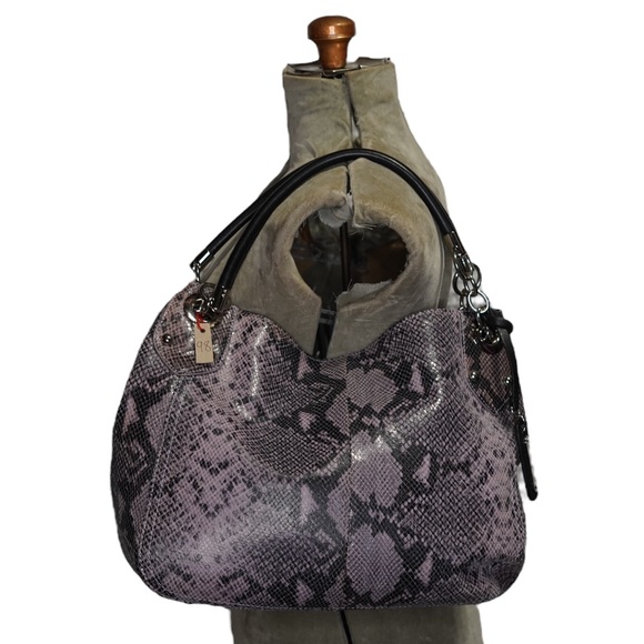 Handbags - Snakeskin Hobo Shoulder Bag